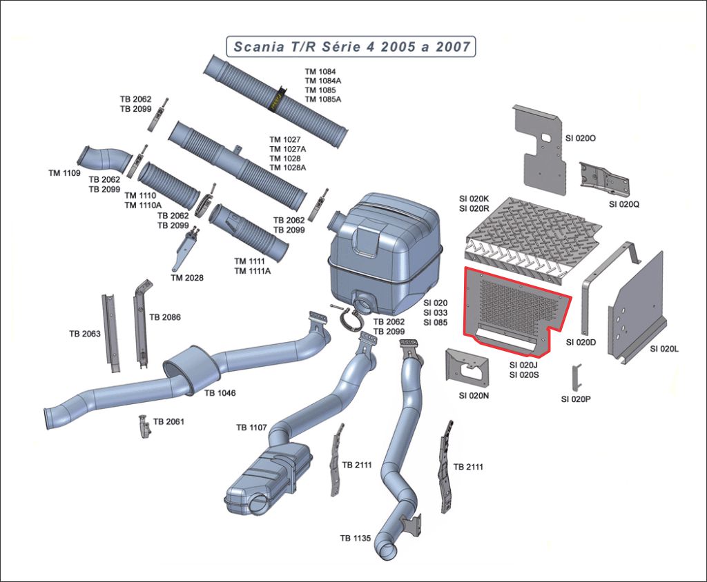 SI020J - PROT CALOR DIANTEIRO SCANIA 124 2005
