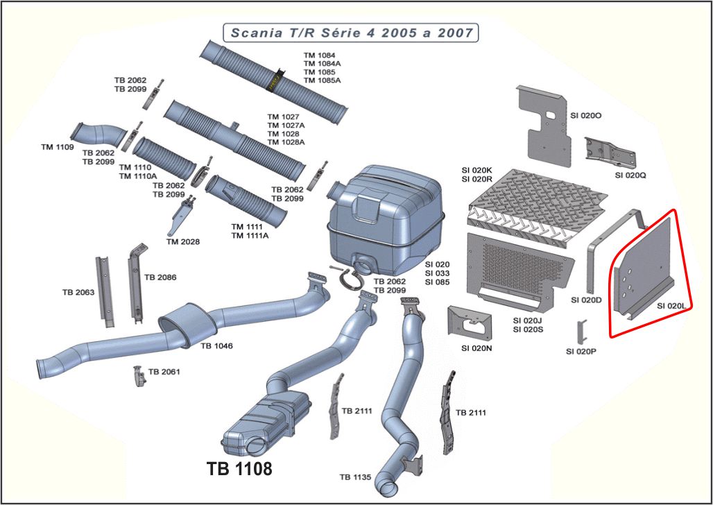 SI020L - PROT CALOR LATERAL SCANIA 124 2005