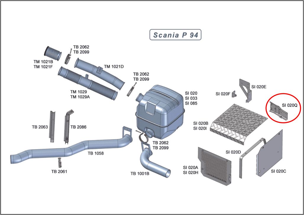 SI020Q - SUP FIX CATAL SCANIA T/R 114/124 LD