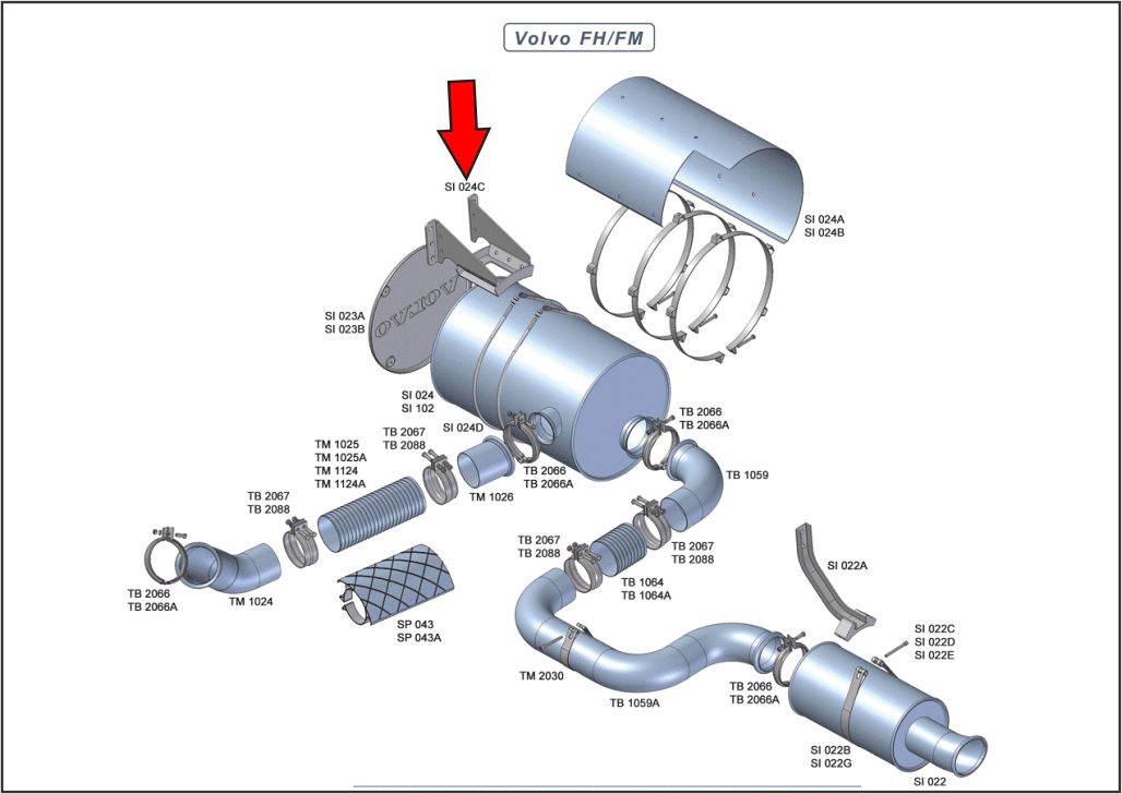 SI024C - SUPORTE SILENCIOSO VOLVO FH/FM