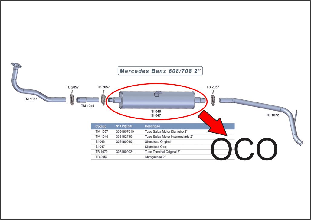 SI046 - SILENCIOSO MB 608 OCO