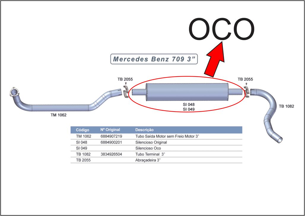SI049 - SILENCIOSO S/709 SEMI OCO