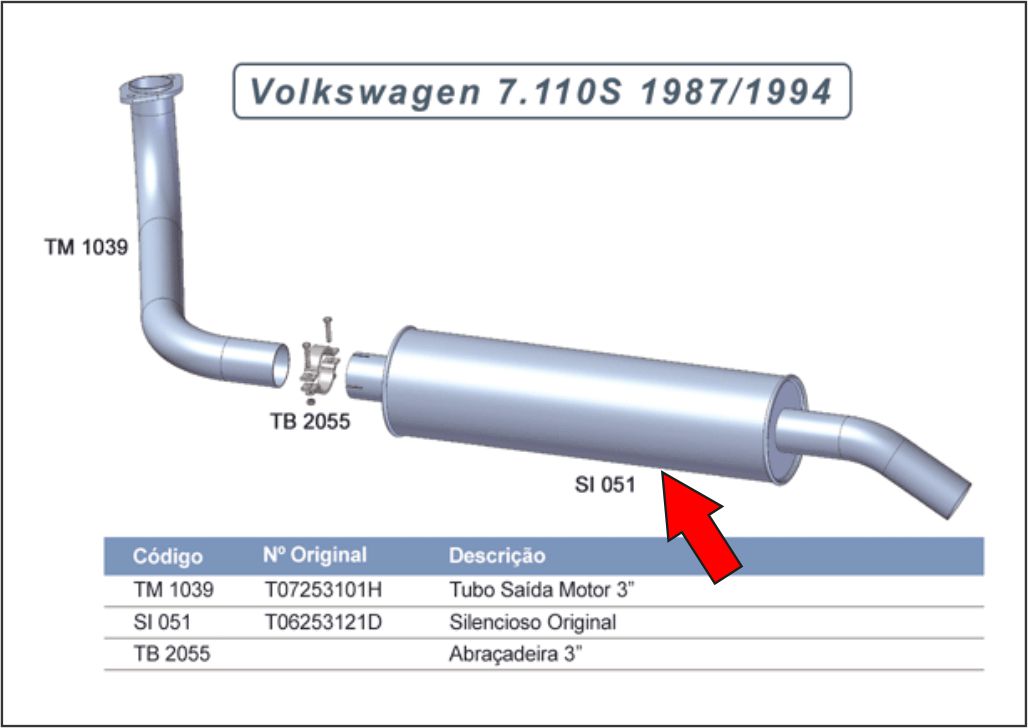 SI051 - SILENCIOSO VW 7.110S ORIG