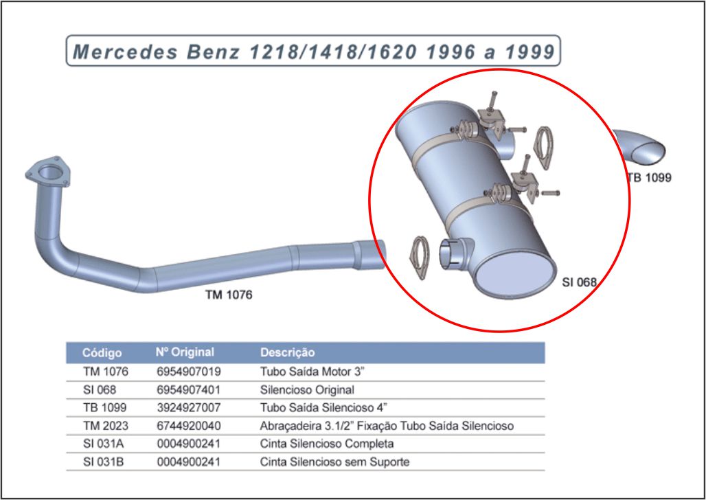 SI068 - SILENCIOSO C/1214/MB 1620 ATE 99