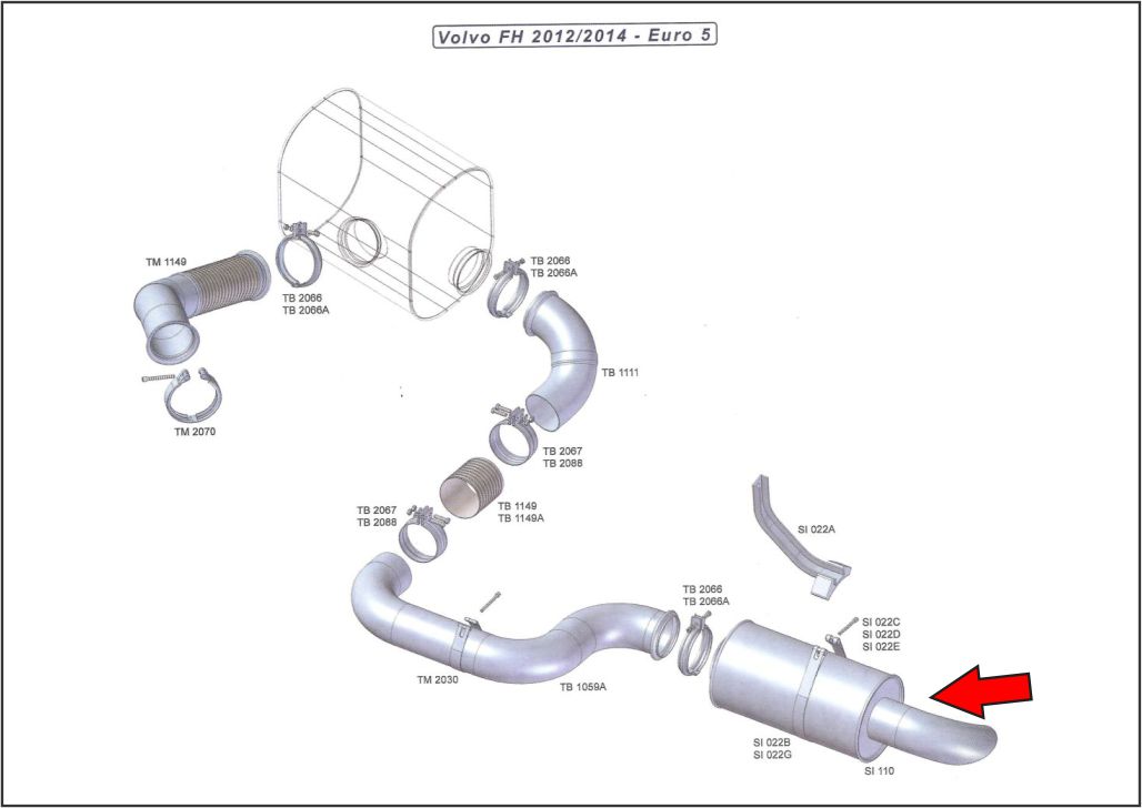 SI110 - SILENCIOSO VOLVO FH 2012 EURO 5