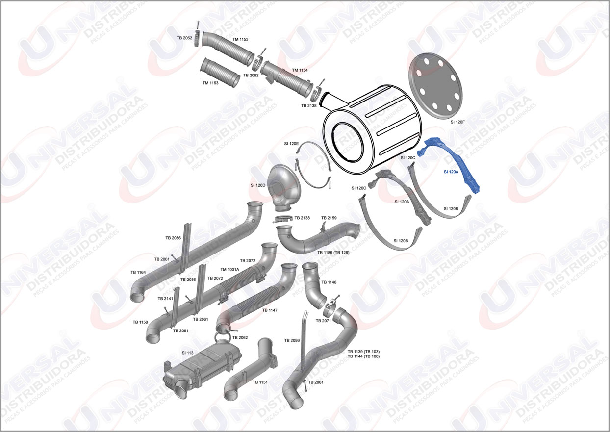 SI120A - SUP CINTA SCANIA HIGHLINE EURO 5
