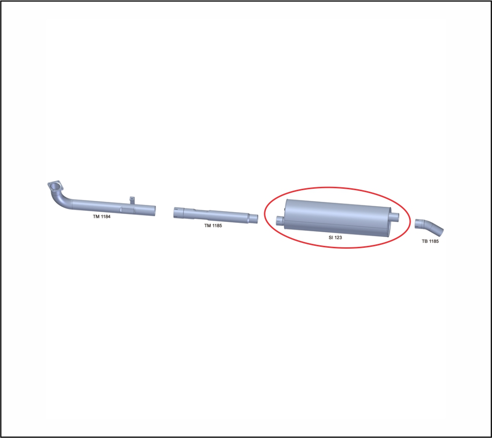 SI123 - SILENCIOSO IVECO EUROCARGO 170-230E22 /240E25 TRACTOR