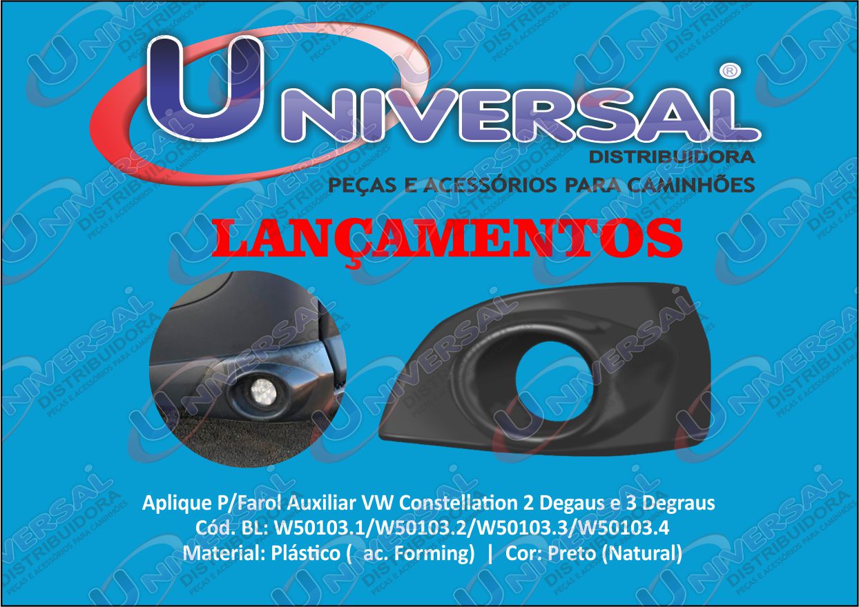 W50103.1 - APLIQUE FAROL AUXILIAR VW CONSTELLATION 24.250 LE