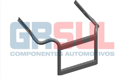 SP1275 - ESCADA VOLVO FH/FM/NH LONGA FIXAR CAIXA BATERIA PRETA (PLATAFORMA)