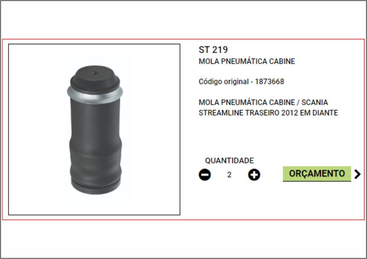 ST-219 - BOLSA AMORT CABINE SCANIA S6 STREAMLINE TRAS