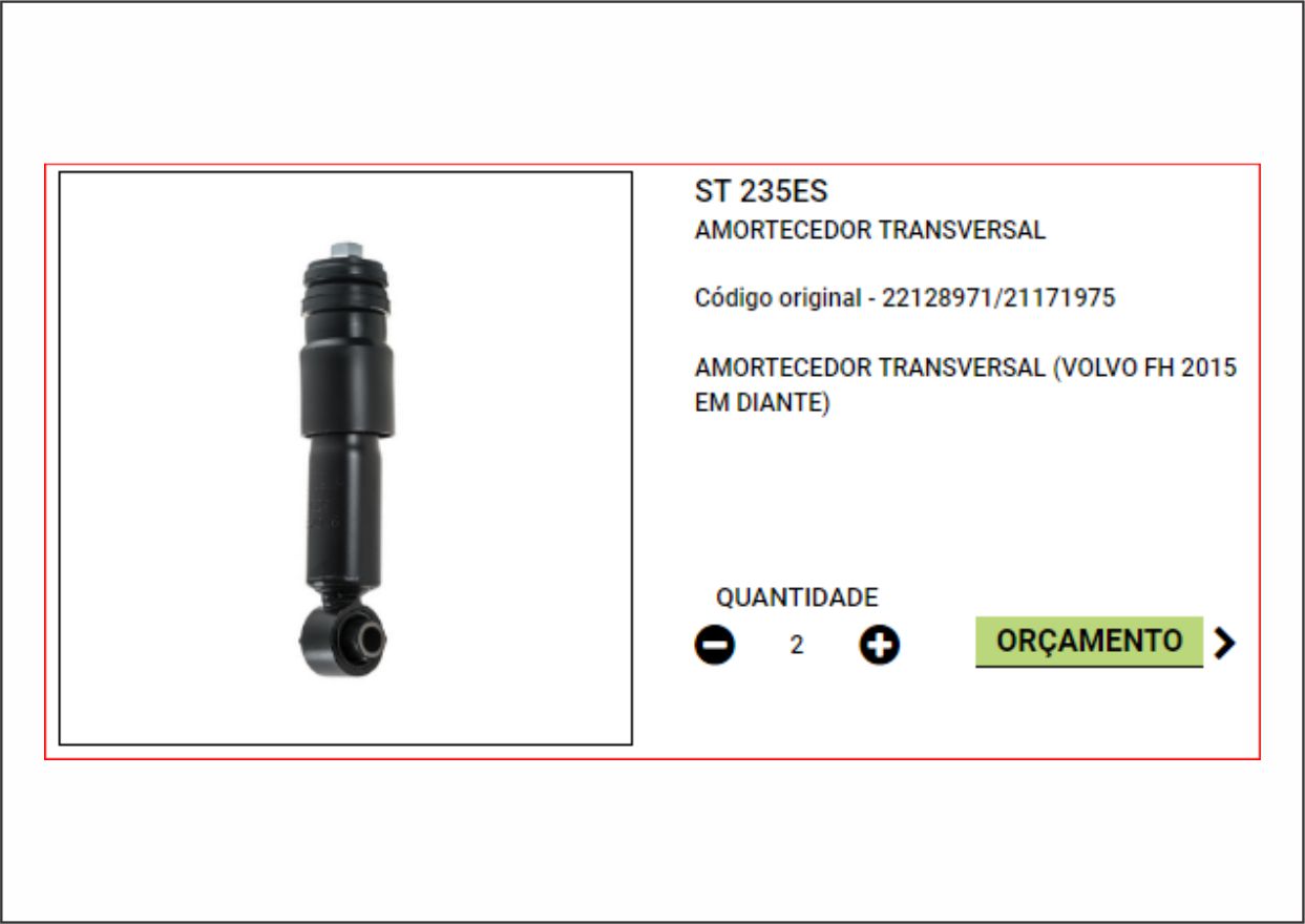 GB2106V - AMORT CABINE VOLVO FH4 2015 (DEITADO)