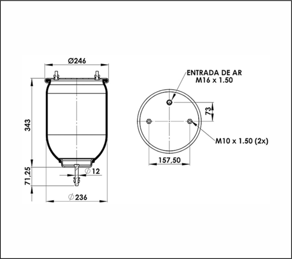 GB1965S - BOLSA TERCEIRO EIXO SCANIA S4/S5
