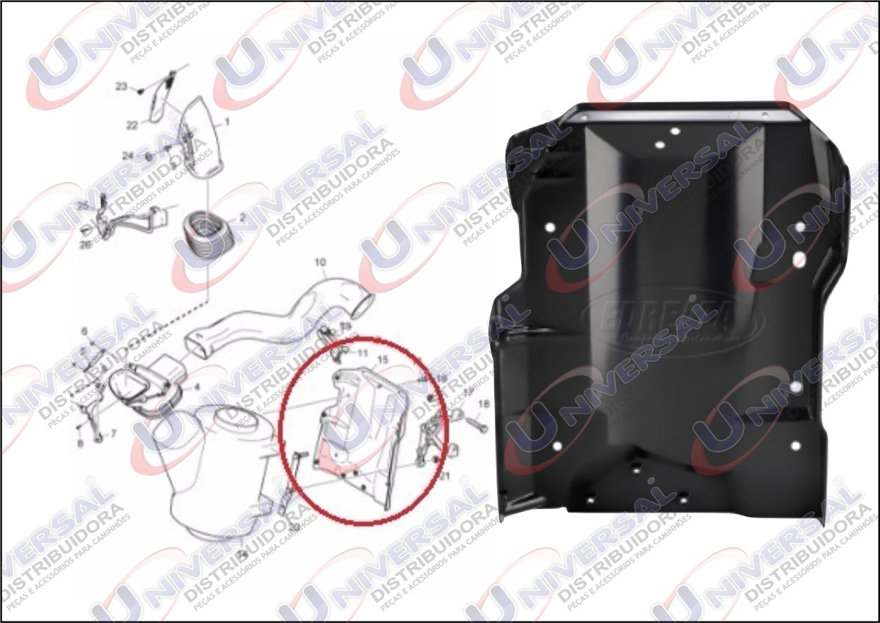 ME1568 - SUPORTE DA CARCACA DO FILTRO DE AR SCANIA S4 S5 S6
