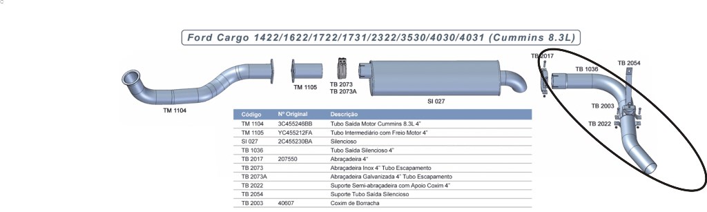 TB1036 - SAIDA FINAL 4" CARGO MODELO S