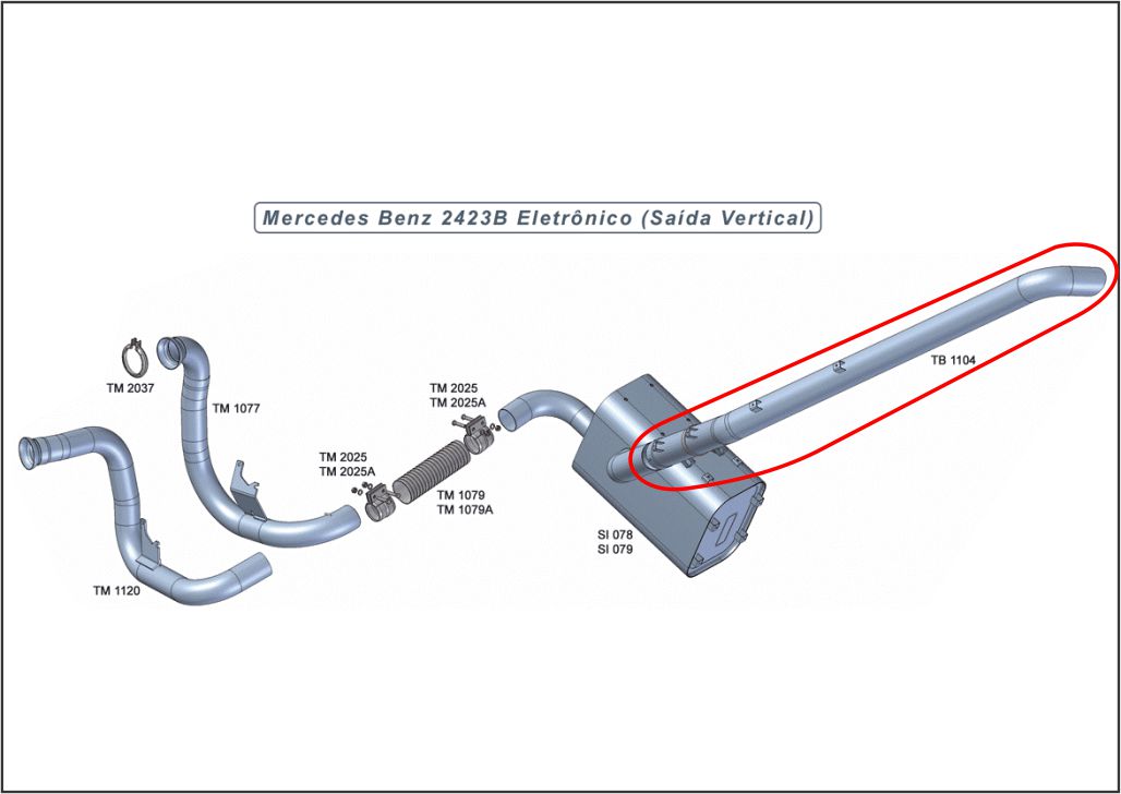 TB1104 - SAIDA VERTICAL MB 2423B