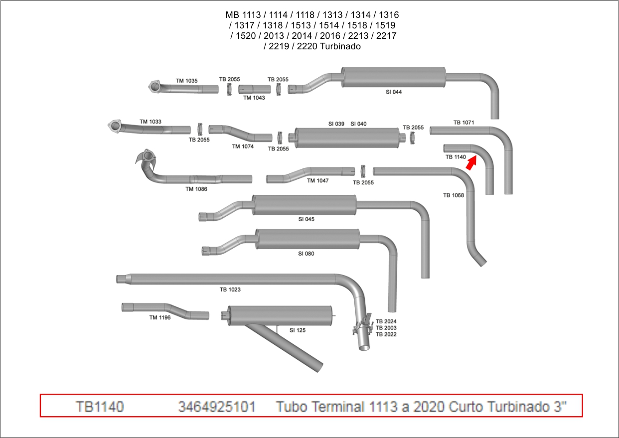 M081H - SAIDA FINAL 3" CURTA