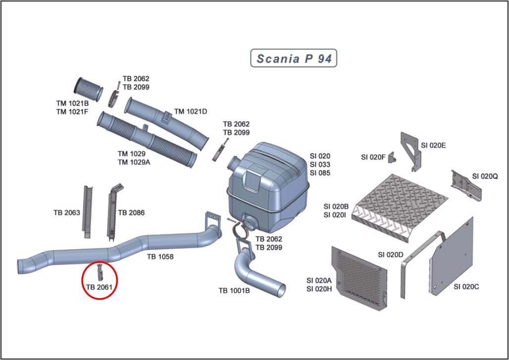 TB2061 - ABRAC ESCAP 4,5 CINTA SCANIA S4 T/R 4,5"