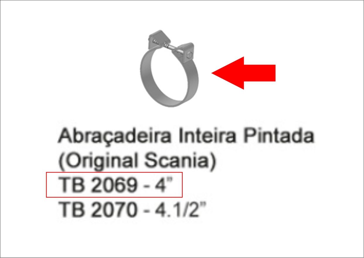 TB2069 - ABRAC ESCAP 4 LISA REFORCADA C/PARAFUSO 1/2 POL.