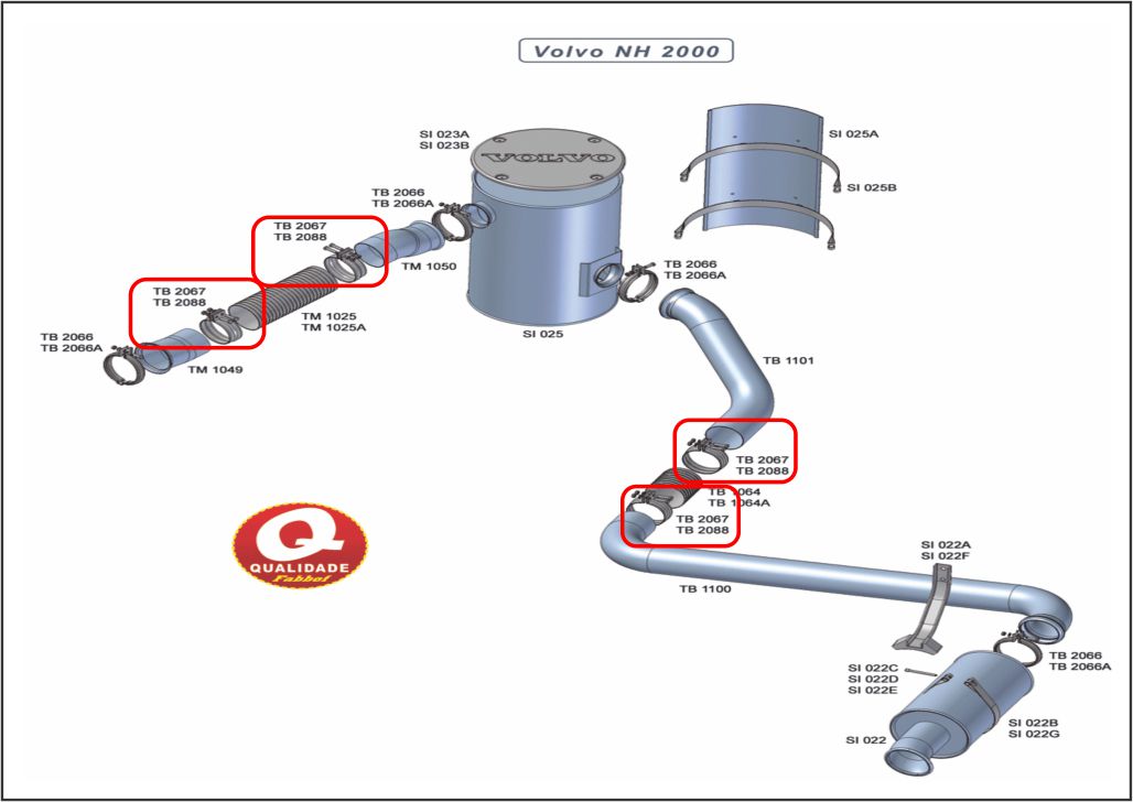 20455908 - ABRACADEIRA ESCAP 5 VOLVO FH/NH FLEXIVEL (PINTADA)
