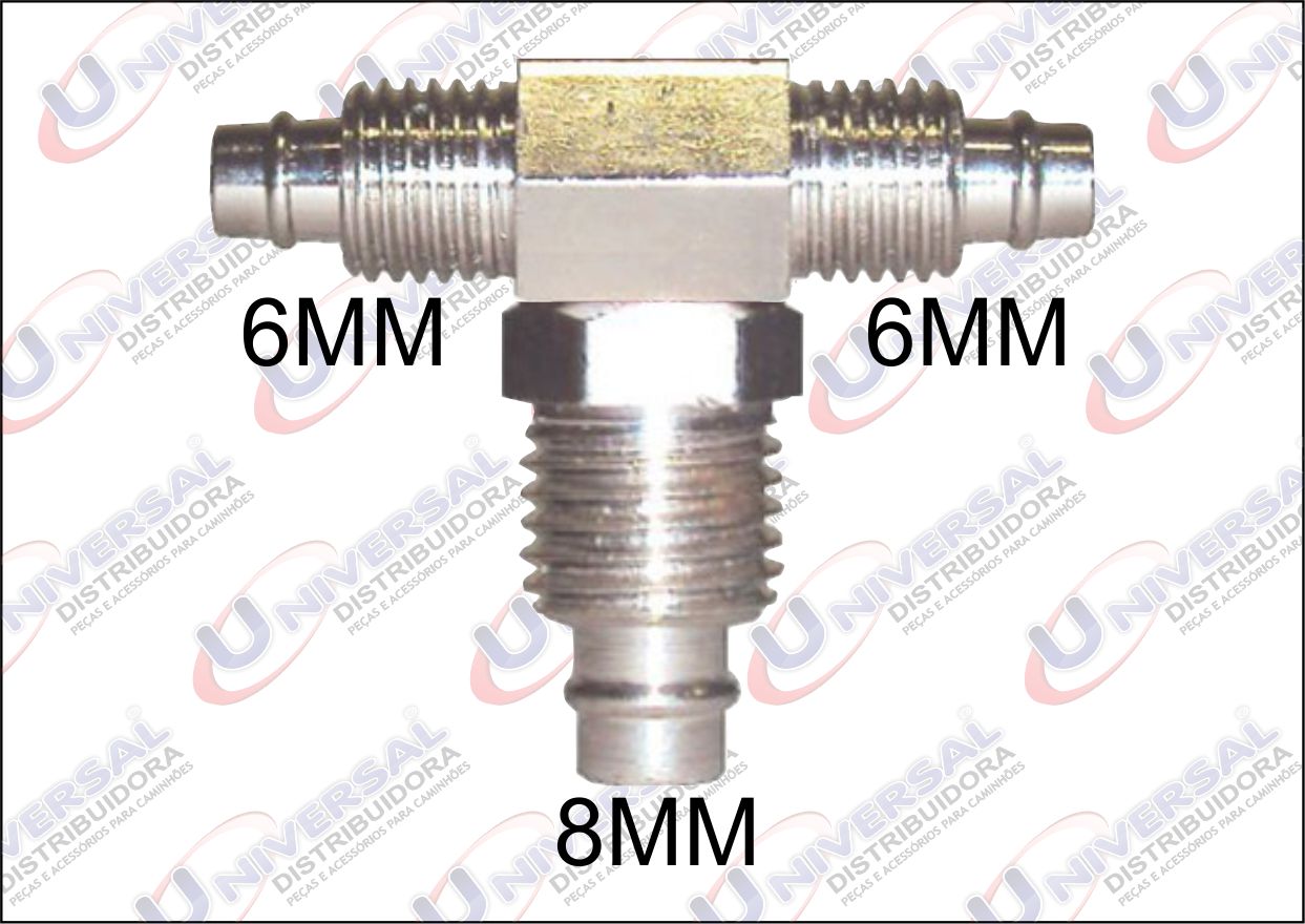 SF-048-A2 - CONEXAO TEE ZAMAK MANG 6 P/8 S/PORCAS