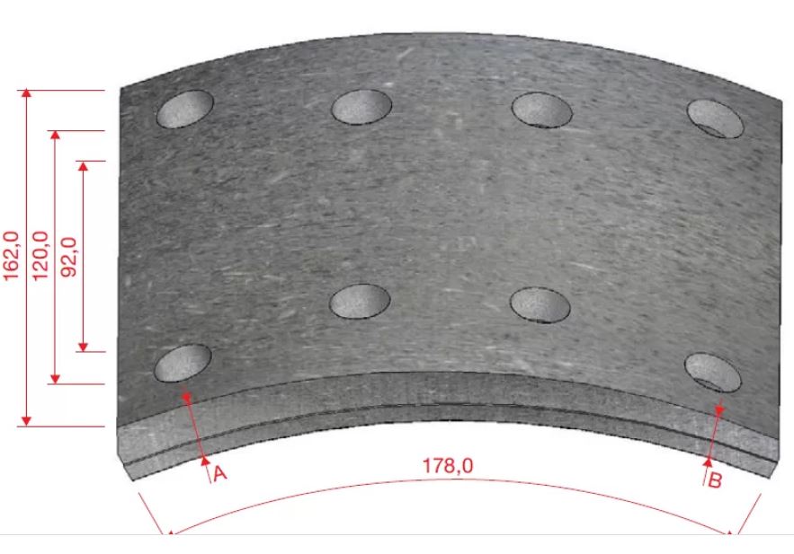 TH-133 - LONA FREIO MB 1113 MB 1620 ONIBUS