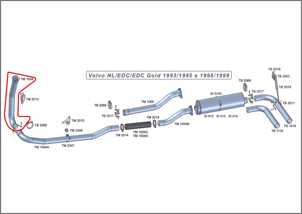 TM1004 - SAIDA MOTOR VOLVO NL/EDC 93 A 95 E 98 A 99