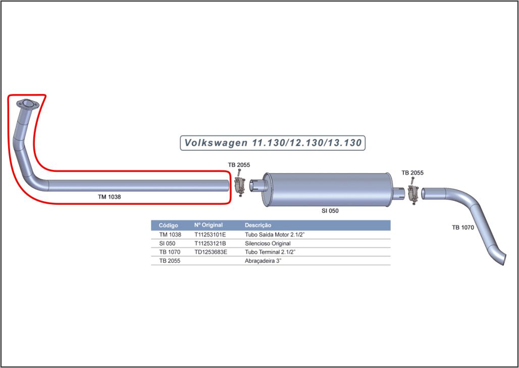 TM1038 - SAIDA MOTOR VW 11.130/12.130/13.130