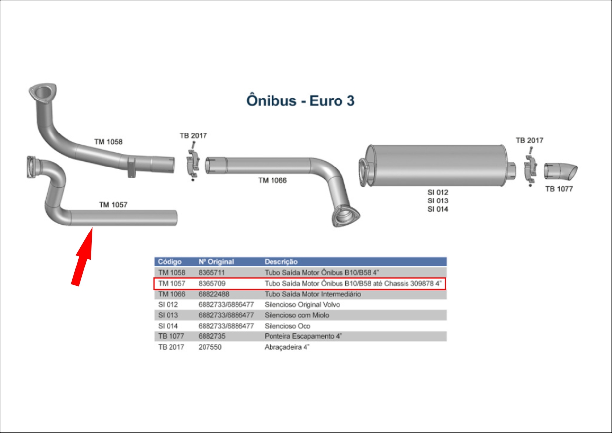 TM1057 - SAIDA MOTOR  ONIBUS B10/B58 4"