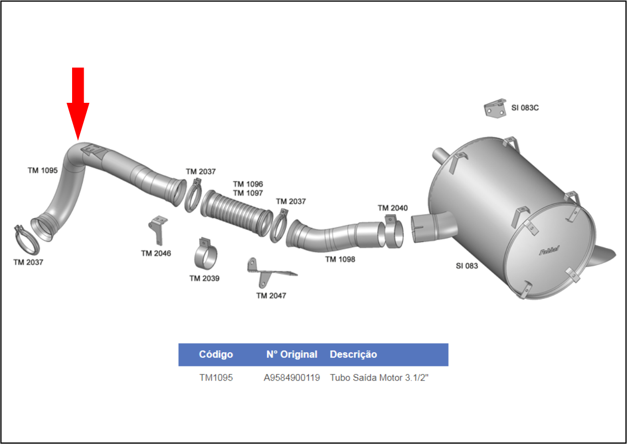 TM1095 - SAIDA MOTOR MB AXOR 1933