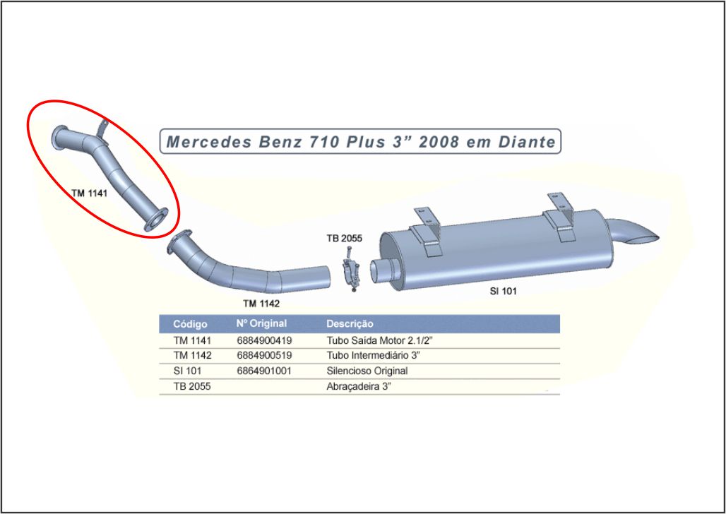 M091W - SAIDA MOTOR MB 710 PLUS 2008 EM DIANTE