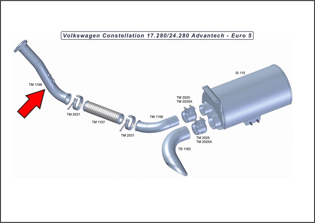 TM1156 - SAIDA MOTOR VW CONSTELLATION 17.280/24.280 ADVANTECH EURO 5 3.1/2"