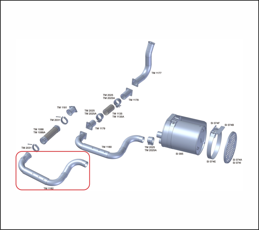 TM1182 - SAIDA CATALISADOR VW 26.260/31.260