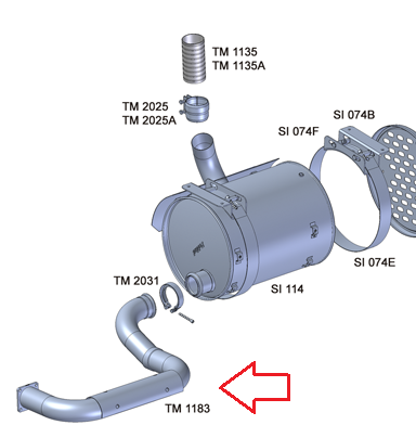 TM1183 - SAIDA CATALISADOR VW 26.260/31.260 BETONEIRA