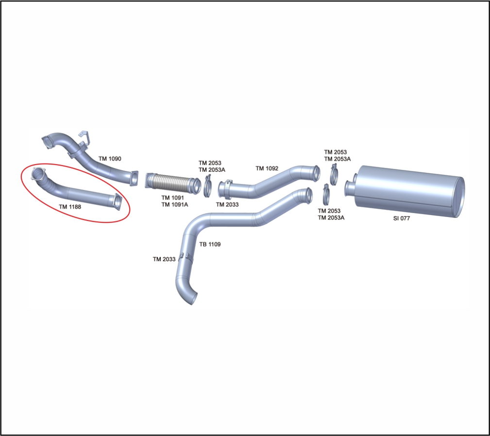 TM1188 - SAIDA MOTOR VOLVO VM 210/260/310 2006/2011 4"