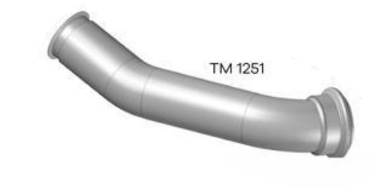 TB1251 - TUBO INTERMEDIARIO VOLVO VM SAIDA DO CATALIZADOR