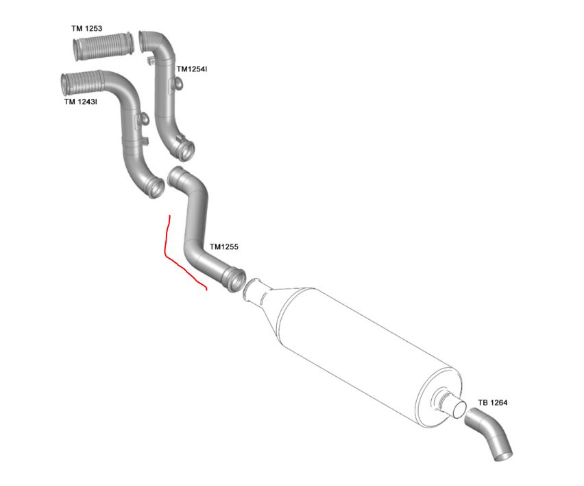 TM1255 - TUBO INTERM IVECO TECTOR 240E30 EURO 5 ATE 2022