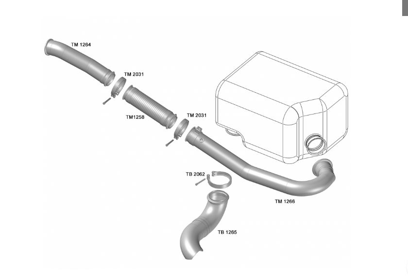 TM1264 - TUBO SAIDA MOTOR IVECO TECTOR 09-190/11-190 - EURO 6 2023/2025