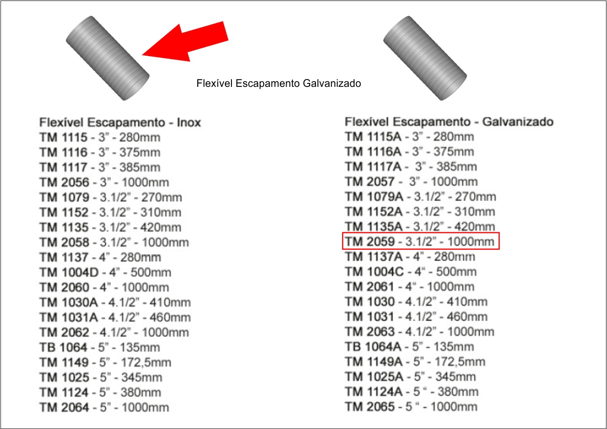 TM2059 - FLEXIVEL GALVANIZADO 3,5 X 1000MM