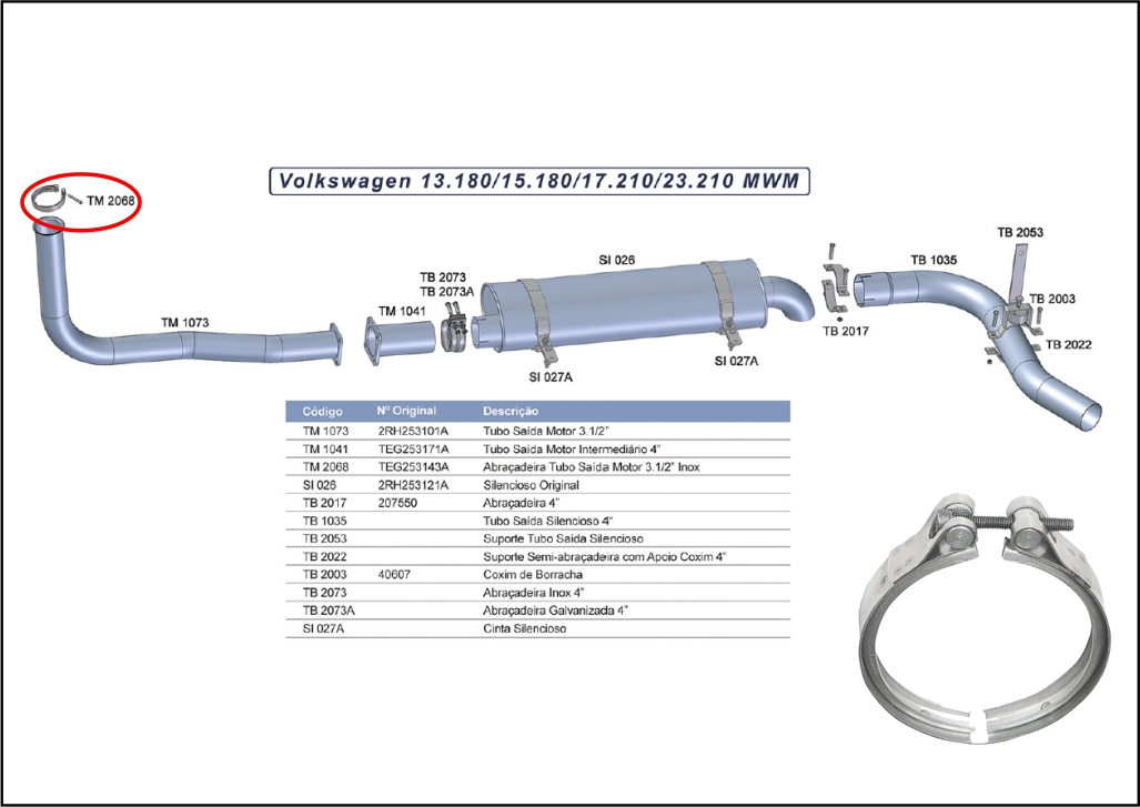 TM2068 - ABRAC ESCAP 3,5 CANAL + CINTA INOX