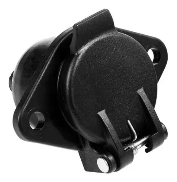 1313 - TOMADA ELETRICA 24V 7 POLOS FEMEA PRETA