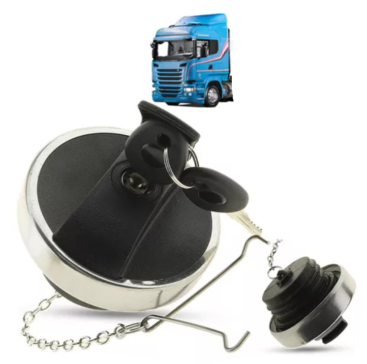 TV-4081 - TAMPA TANQUE PLASTICO C/CH ROSCA CTO REBAIXADA ARO INOX