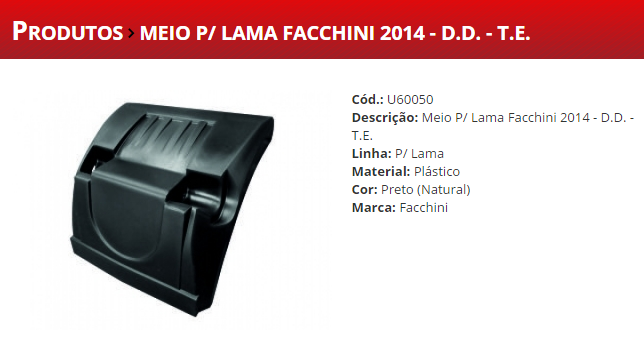 U60050 - PARALAMA MEIO FACCHINI 2009 A 2011 DD/TE