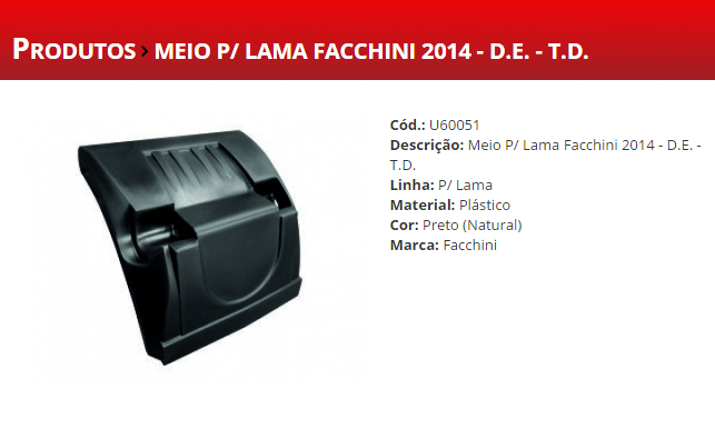 U60051 - PARALAMA MEIO FACCHINI 2009 A 2011 DE/TD