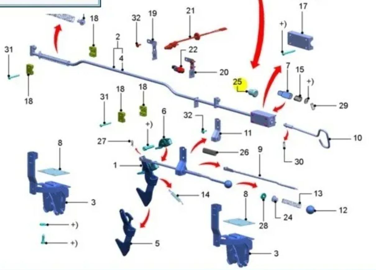 TNE899372A - VARAO DESTRAVAR CABINE CARGO GI (USD)