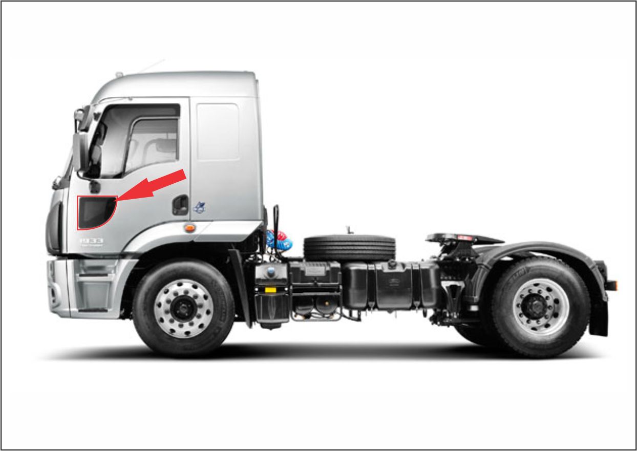 FCA1121VT - VIDRO PORTA CARGO GII FIXO INFERIOR LD