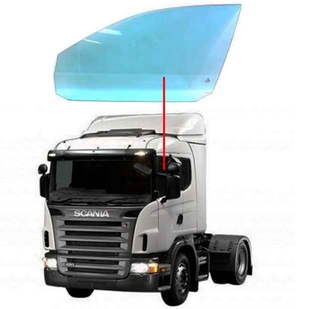 SV9510 - VIDRO PORTA SCANIA S4 S5 S6 C/ CALHA LE
