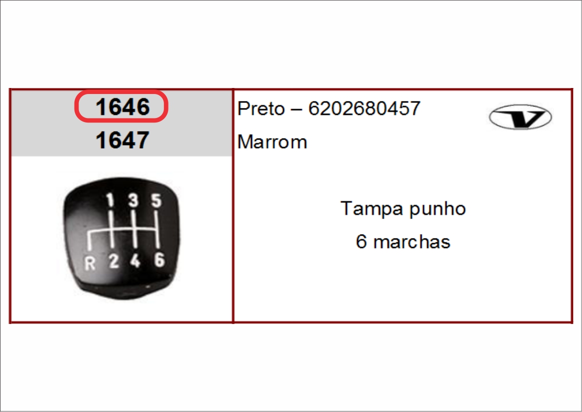 VL1646 - TAMPA BOLA 6 MACHA RE TRASEIRO PRETA..