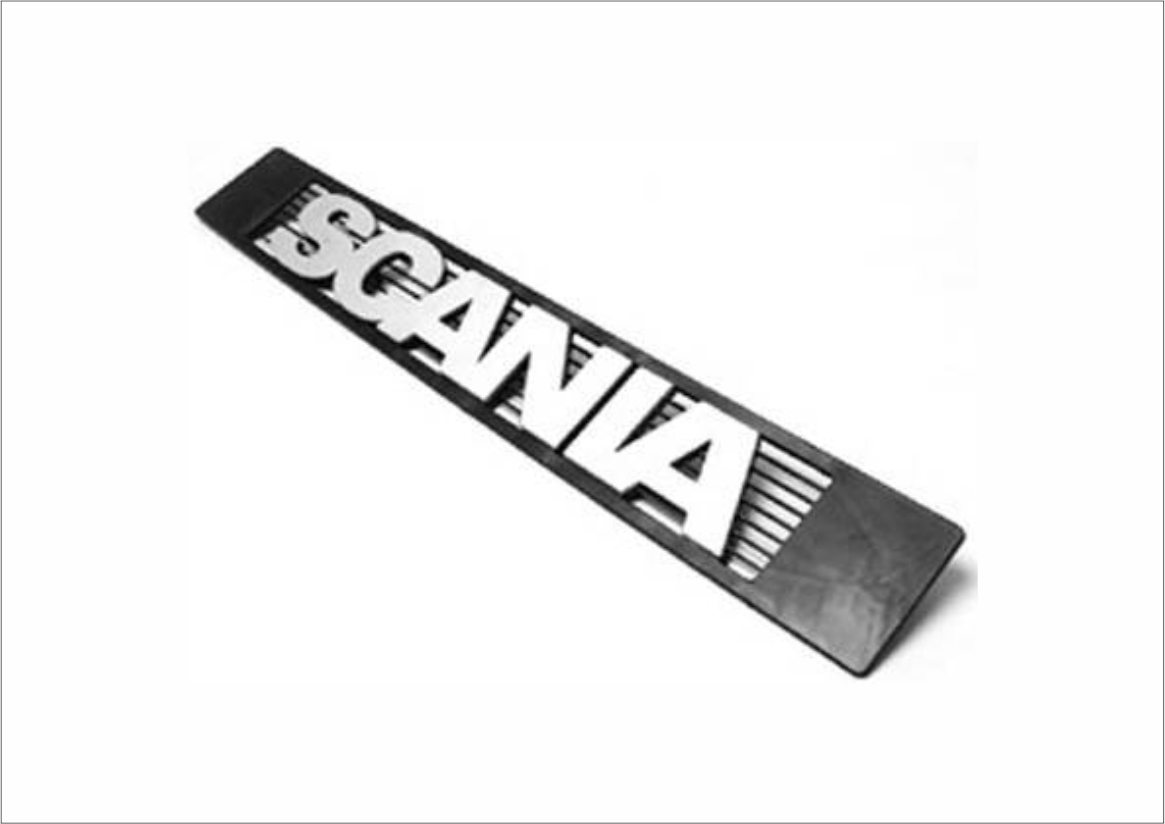 VL3052 - EMBLEMA FRONTAL SCANIA 112 113 PALAVRA SCANIA LINHA R