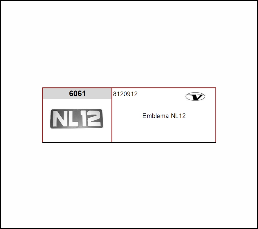 VL6061 - EMBLEMA PLAST VOLVO NL12