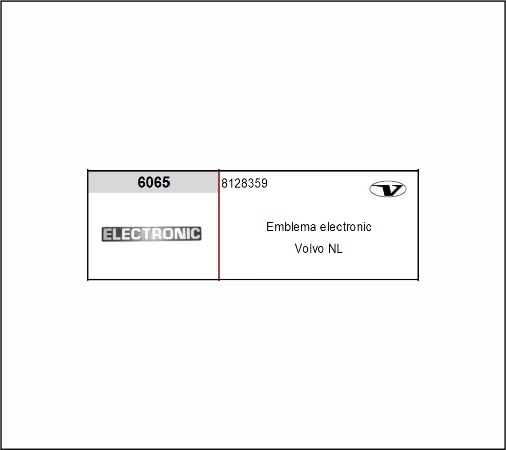 VL6065 - EMBLEMA PLAST VOLVO NL ELECTRONIC (ORIGINAL)